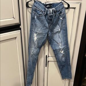 Hollister Light Blue Distressed Skinny Jeans